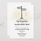 Signpoints Hometown Wedding Kaart (Voorkant / Achterkant)