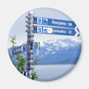 Signpost bij Staloluokta Magneet