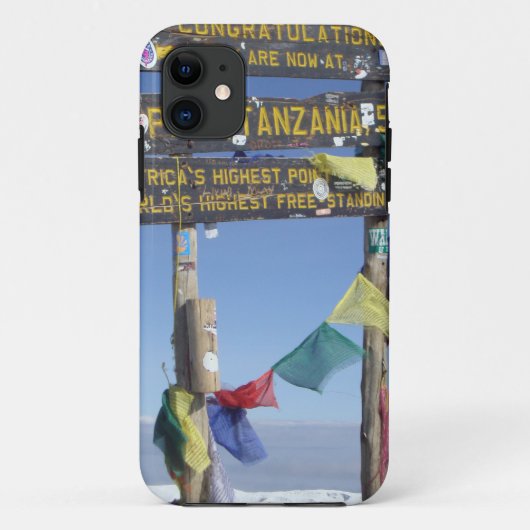 Signpost over de Top van Kilimanjaro kenya Case-Mate iPhone Case (Achterkant)