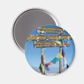 Signpost over de Top van Kilimanjaro kenya Magneet (Voorkant / Achterkant)