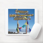 Signpost over de Top van Kilimanjaro kenya Muismat (Met muis)