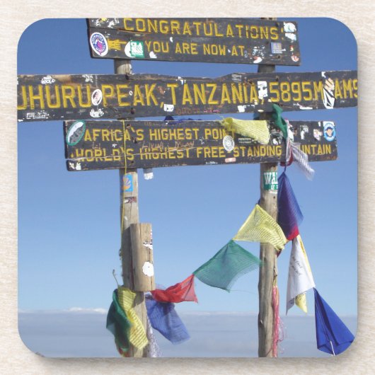 Signpost over de Top van Kilimanjaro kenya Onderzetter (Voorkant)