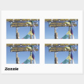 Signpost over de Top van Kilimanjaro kenya Rechthoekige Sticker (Vel)