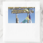 Signpost over de Top van Kilimanjaro kenya Rechthoekige Sticker (Tas)