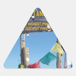 Signpost over de Top van Kilimanjaro kenya Sticker