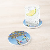 Signpost over de Top van Kilimanjaro kenya Zandsteen Onderzetter (Zijkant)