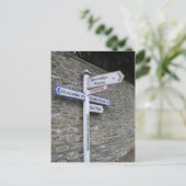 Signpost te Berrynarbor, North Devon, VK Briefkaart (Staand voorkant)