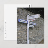 Signpost te Berrynarbor, North Devon, VK Briefkaart (Voorkant / Achterkant)