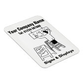Signs & Display Cartoon. Zakelijke promotie Magneet (Rechterzijde)