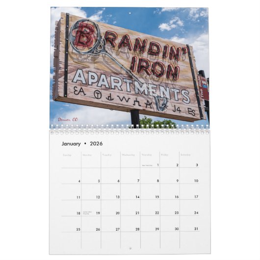 SIGNS FROM THE ROAD CALENDAR KALENDER (Jan 2026)