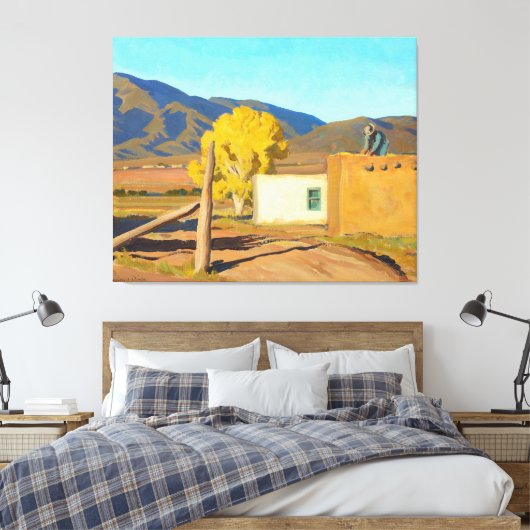 Signs of Autumn, 1931, van Maynard Dixon Canvas Afdruk (Insitu (Slaapkamer))