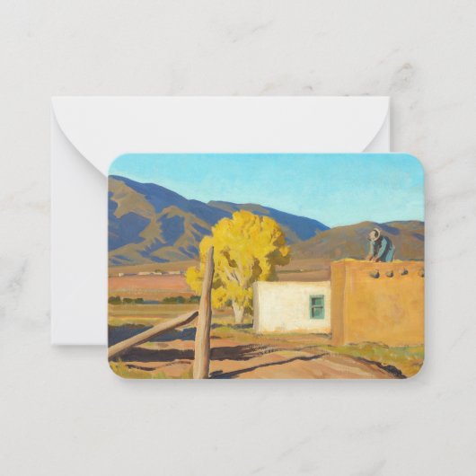 Signs of Autumn, 1931, van Maynard Dixon Notitiekaartje (Voorkant)