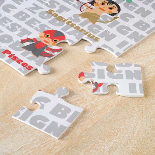 Signs Zodiac Puzzle Legpuzzel (Zijkant)