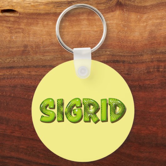 Sigrid Name Kiwi Design Schlüsselanhänger Sleutelhanger (Voorkant)