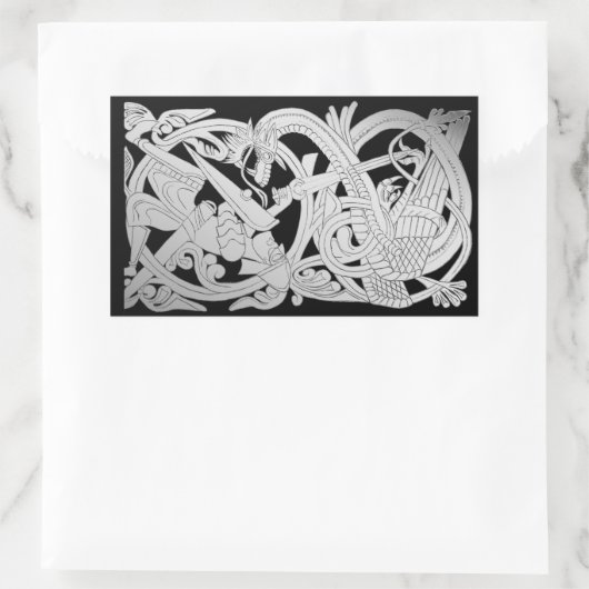 Sigurd Silver Rechthoekige Sticker (Tas)