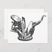 Sigwalt boekdruk drukpers wenskaart bedankkaart (Voorkant / Achterkant)