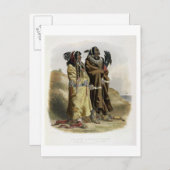 Sih-Chida en Mahchsi-Karehde, Mandan Indians, pla Briefkaart (Voorkant / Achterkant)