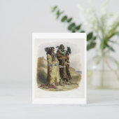 Sih-Chida en Mahchsi-Karehde, Mandan Indians, pla Briefkaart (Staand voorkant)