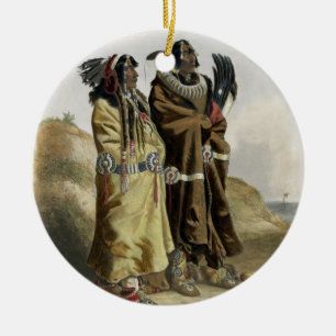 Sih-Chida en Mahchsi-Karehde, Mandan Indians, pla Keramisch Ornament