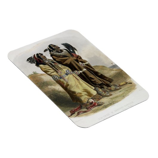 Sih-Chida en Mahchsi-Karehde, Mandan Indians, pla Magneet (Rechterzijde)