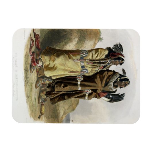 Sih-Chida en Mahchsi-Karehde, Mandan Indians, pla Magneet (Horizontaal)