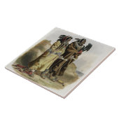 Sih-Chida en Mahchsi-Karehde, Mandan Indians, pla Tegeltje (Zijkant)