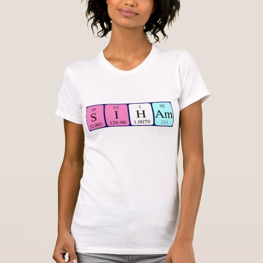 Siham periodiek tabelnaam shirt (Voorkant)