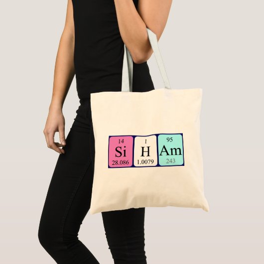 Siham periodieke tabelnaam canvas tas (Voorkant (product))