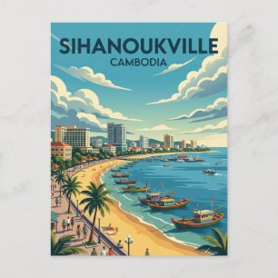 Sihanoukville Cambodja Briefkaart