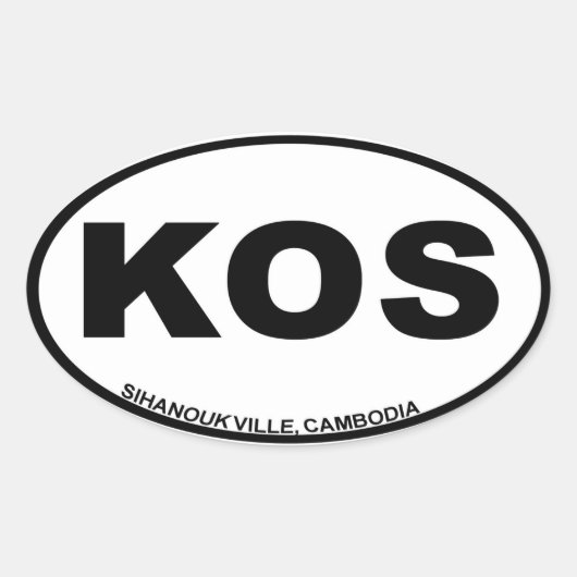 Sihanoukville Stadscode Sticker (Voorkant)
