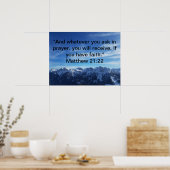 SIIE Matthew 21:22 Sky Poster (Keuken)