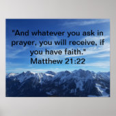 SIIE Matthew 21:22 Sky Poster (Voorkant)