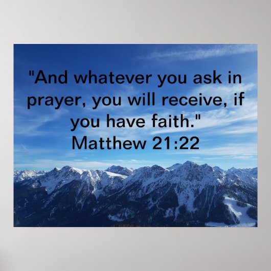 SIIE Matthew 21:22 Sky Poster (Voorkant)