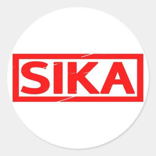 Sika Stamp Ronde Sticker (Voorkant)