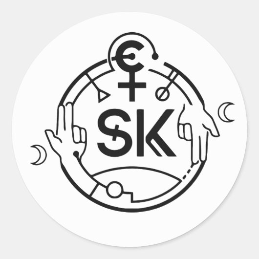 SiKe zwarte Logo Stickers (Voorkant)