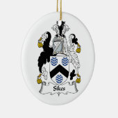 Sikes Family Crest Keramisch Ornament (Rechts)