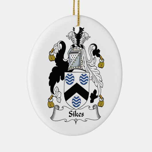 Sikes Family Crest Keramisch Ornament (Rechts)