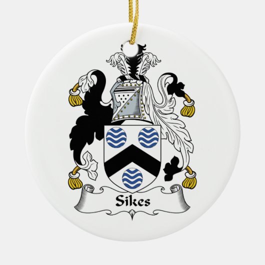 Sikes Family Crest Keramisch Ornament (Voorkant)