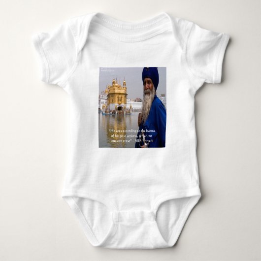 Sikh Acties/Karma Spreekwoord Romper (Voorkant)