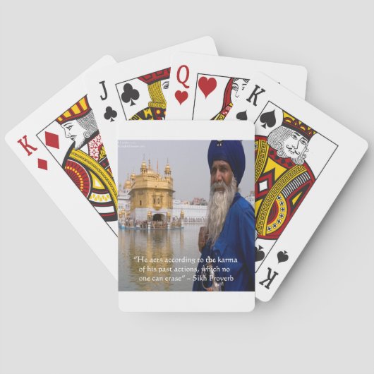 Sikh Acties/Karma Spreekwoord Speelkaarten (Achterkant)
