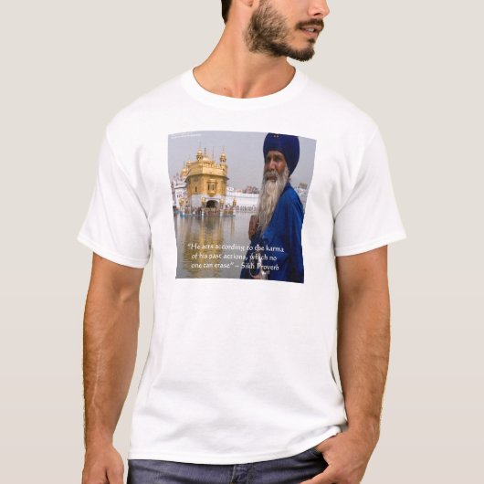 Sikh Acties/Karma Spreekwoord T-shirt (Voorkant)