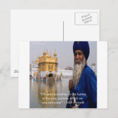 Sikh Actions/Karma Proverb Briefkaart (Voorkant / Achterkant)