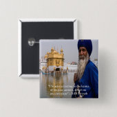 Sikh Actions/Karma Proverb Vierkante Button 5,1 Cm (Voorkant /achterkant)