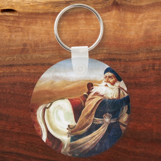 Sikh Art: Baba Deep Singh Sleutelhanger (Voorkant)