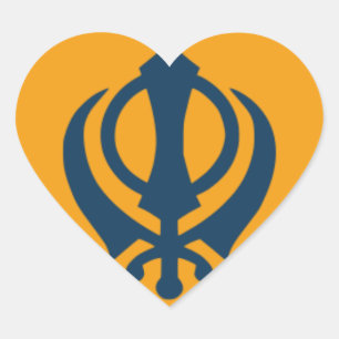 Sikh Art/Symbool Hart Sticker