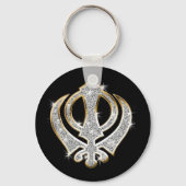 Sikh Art/Symbool Sleutelhanger (Voorkant)