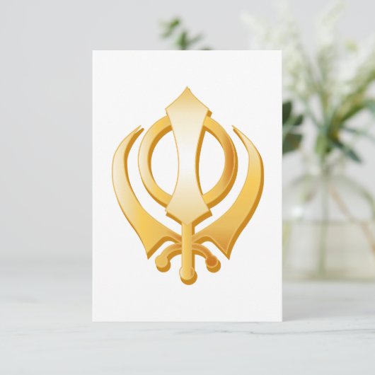 Sikh bedankpas bedankkaart (Staand voorkant)