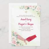 Sikh bruiloft uitnodiging & Anand Karaj kaarten (Voorkant / Achterkant)