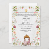 Sikh bruiloft uitnodiging - Anand Karaj uitnodigin (Voorkant / Achterkant)