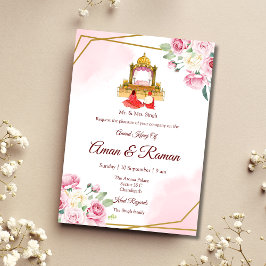 Sikh bruiloft uitnodiging Punjabi bruiloft uitnodi